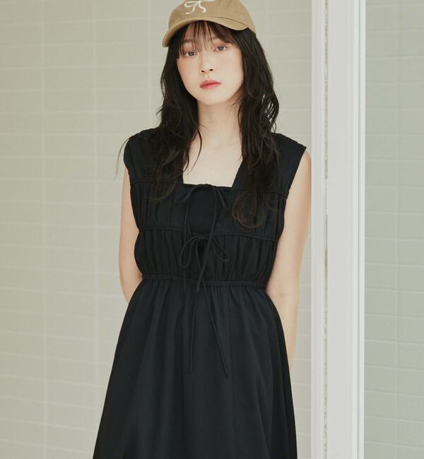 archives「２ｗａｙパイピングギャザーノースリワンピース」|ワンピース|