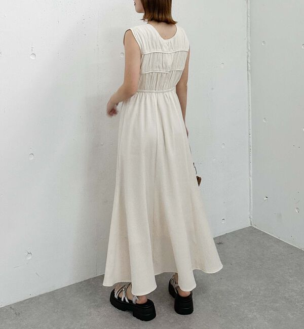 archives「２ｗａｙパイピングギャザーノースリワンピース」|ワンピース|