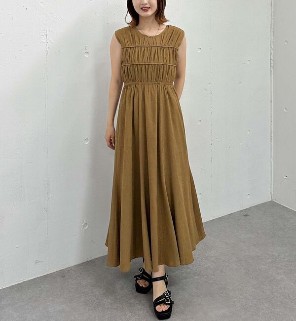 archives「２ｗａｙパイピングギャザーノースリワンピース」|ワンピース|MOCHA