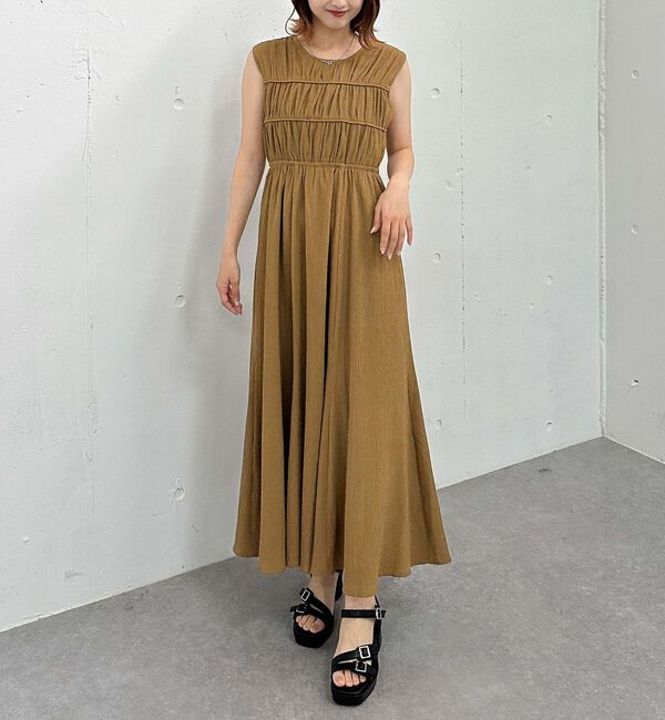 archives「２ｗａｙパイピングギャザーノースリワンピース」|ワンピース|