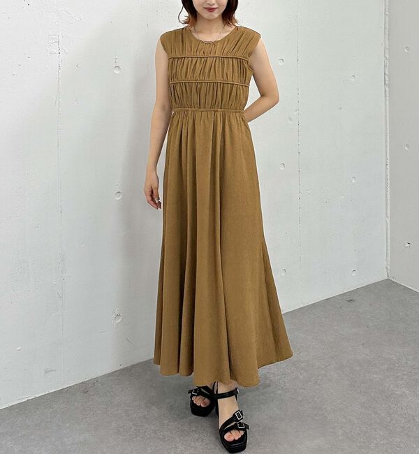 archives「２ｗａｙパイピングギャザーノースリワンピース」|ワンピース|