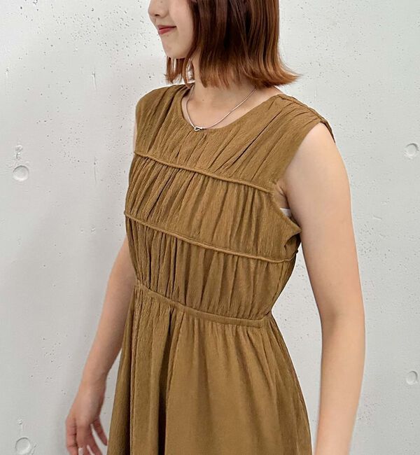 archives「２ｗａｙパイピングギャザーノースリワンピース」|ワンピース|