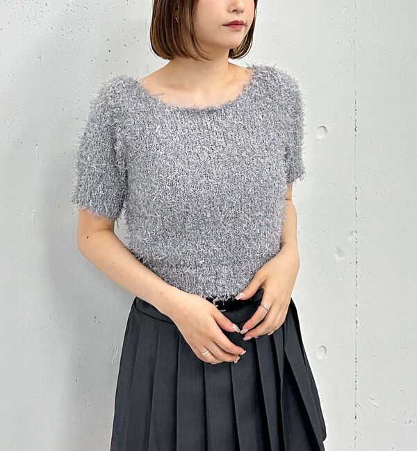 archives「ＭＩＸヤーンハーフスリーブニット」|ニット・セーター|GRAY