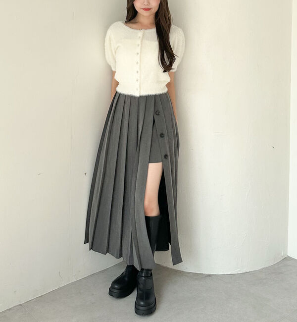 archives「スリットプリーツスカート&times;ショートパンツ」|スカート|