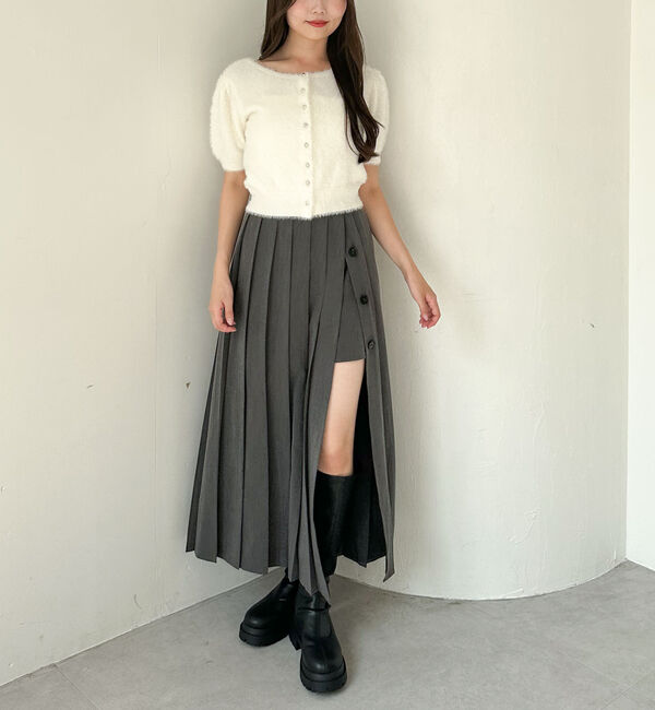 archives「スリットプリーツスカート&times;ショートパンツ」|スカート|