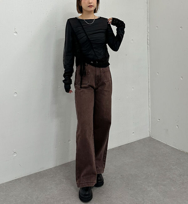 archives「チュールギャザーＴＯＰＳ&times;シアーＴＯＰＳ　ＳＥＴ」|カーディガン|