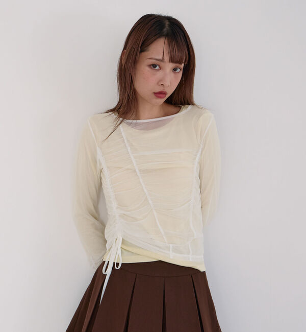 archives「チュールギャザーＴＯＰＳ&times;シアーＴＯＰＳ　ＳＥＴ」|カーディガン|