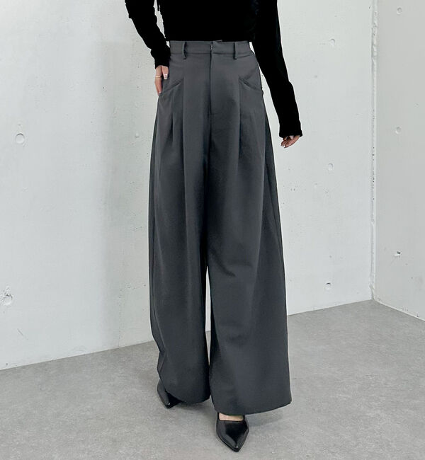 archives「ポケットタックワイドスラックス」|チノ|CHARCOAL GRAY