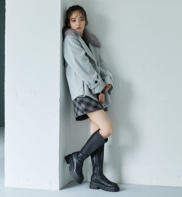 archives「ファーカラー付ウールミドルコート」|ダッフルコート|