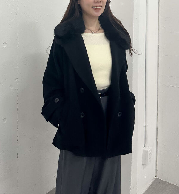 archives「ファーカラー付ウールミドルコート」|ダッフルコート|