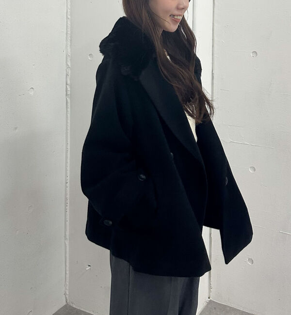 archives「ファーカラー付ウールミドルコート」|ダッフルコート|