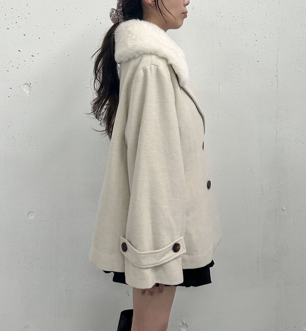 archives「ファーカラー付ウールミドルコート」|ダッフルコート|