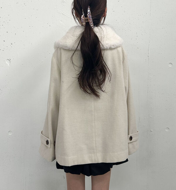 archives「ファーカラー付ウールミドルコート」|ダッフルコート|