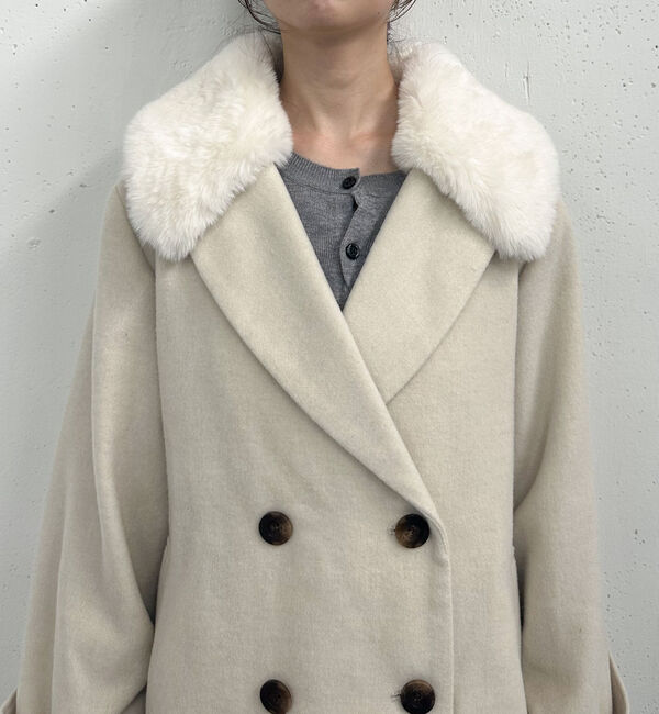 archives「ファーカラー付ウールミドルコート」|ダッフルコート|