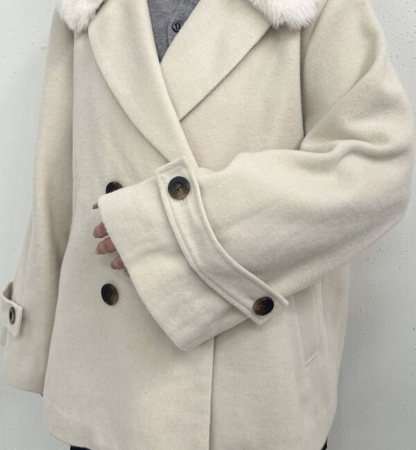 archives「ファーカラー付ウールミドルコート」|ダッフルコート|