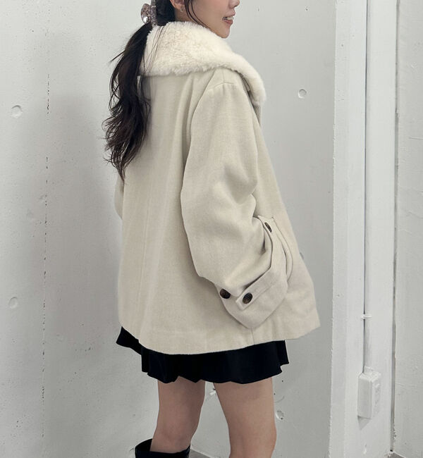 archives「ファーカラー付ウールミドルコート」|ダッフルコート|