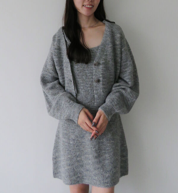 archives「肩リボンニットチュニックアンサンブル」|チュニック|GRAY