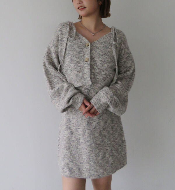 archives「肩リボンニットチュニックアンサンブル」|チュニック|