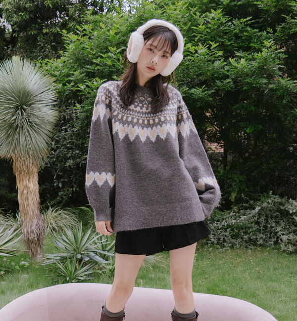 archives「ハートミックスノルディックニットプルオーバー」|ニット・セーター|