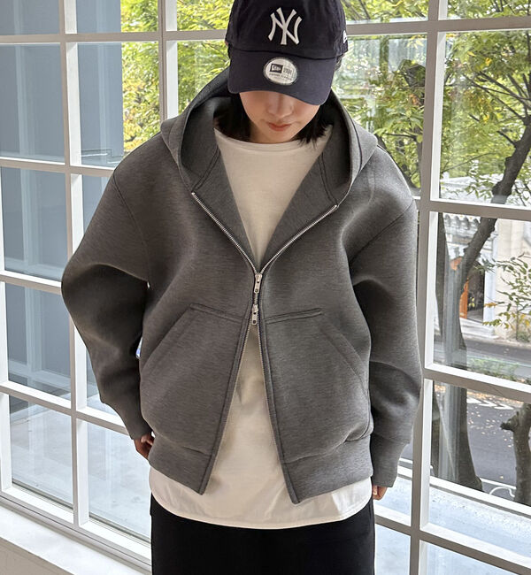 Doux archives「Ｗ　ＺＩＰ　ボンディングＢＩＧパーカ‐」|パーカー|CHARCOAL GRAY