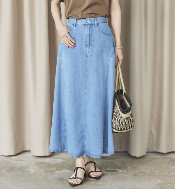 Doux archives「ソフトデニムフレアスカート」|スカート|