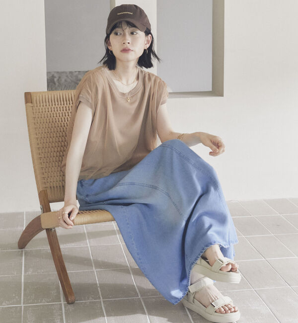 Doux archives「ソフトデニムフレアスカート」|スカート|