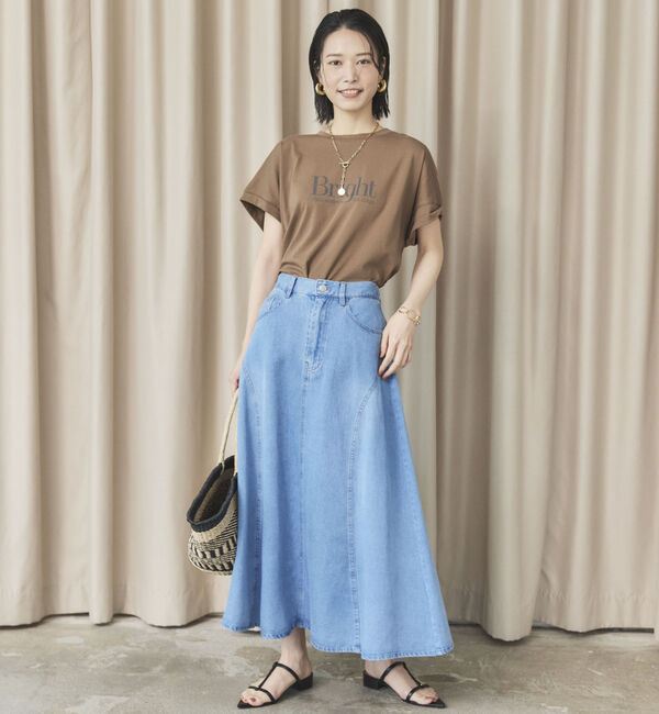 Doux archives「ソフトデニムフレアスカート」|スカート|