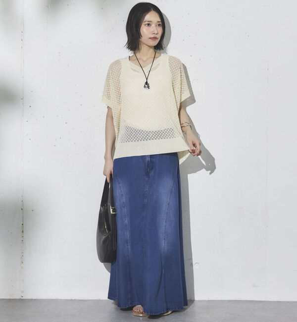 Doux archives「ソフトデニムフレアスカート」|スカート|