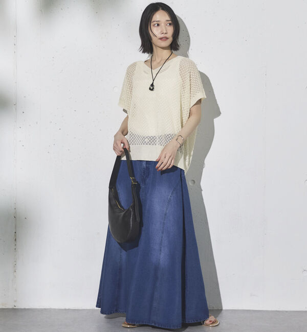 Doux archives「ソフトデニムフレアスカート」|スカート|