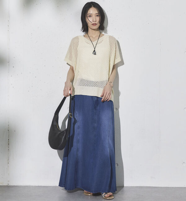 Doux archives「ソフトデニムフレアスカート」|スカート|