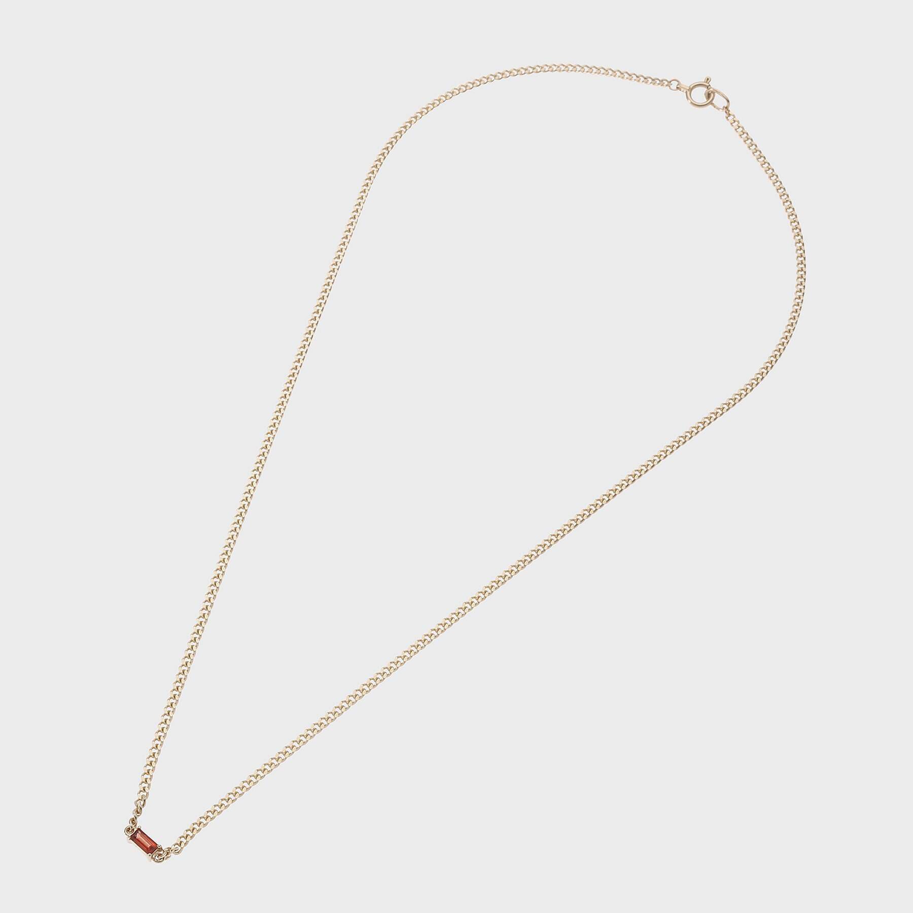 COCOSHNIK「K10カラーストーン（ガーネット）キヘイチェーン ネックレス」|ネックレス|