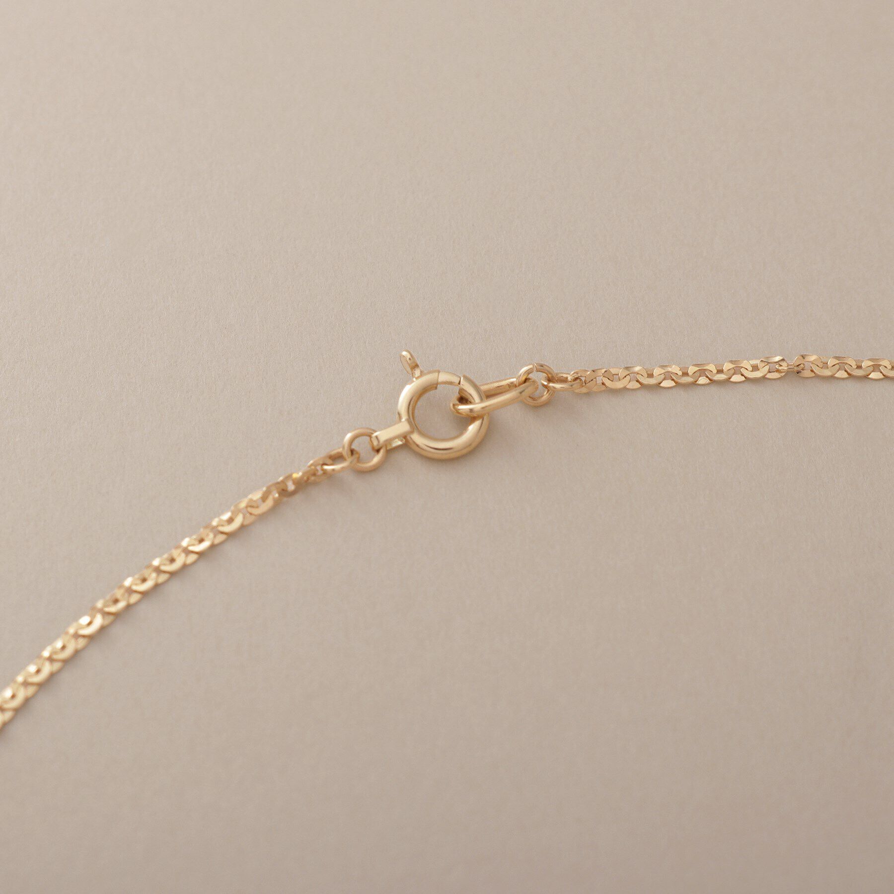 COCOSHNIK「K18フレスコフラットチェーン ネックレス細」|ネックレス|