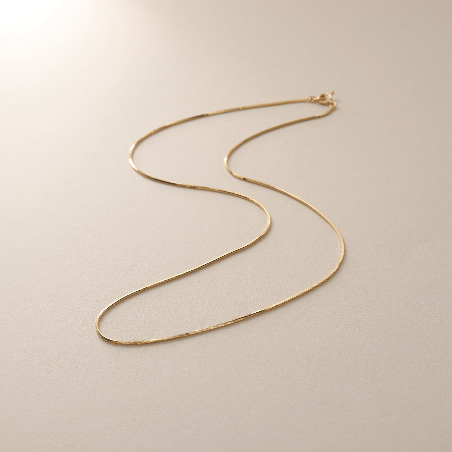 COCOSHNIK「K18コンパクトチェーン ネックレス太40cm」|ネックレス|