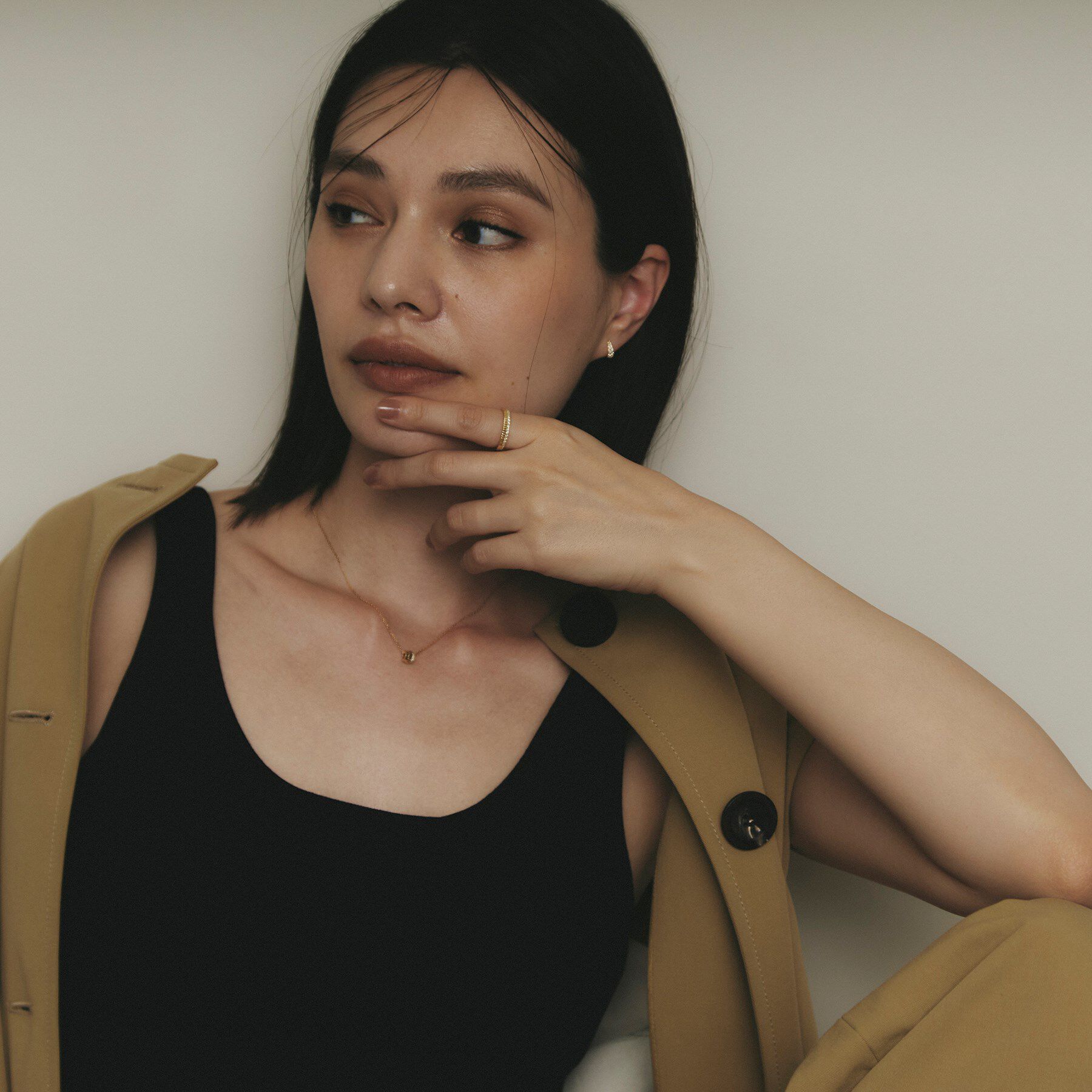 COCOSHNIK「K18ダイヤモンド 縦溝 リング」|リング|