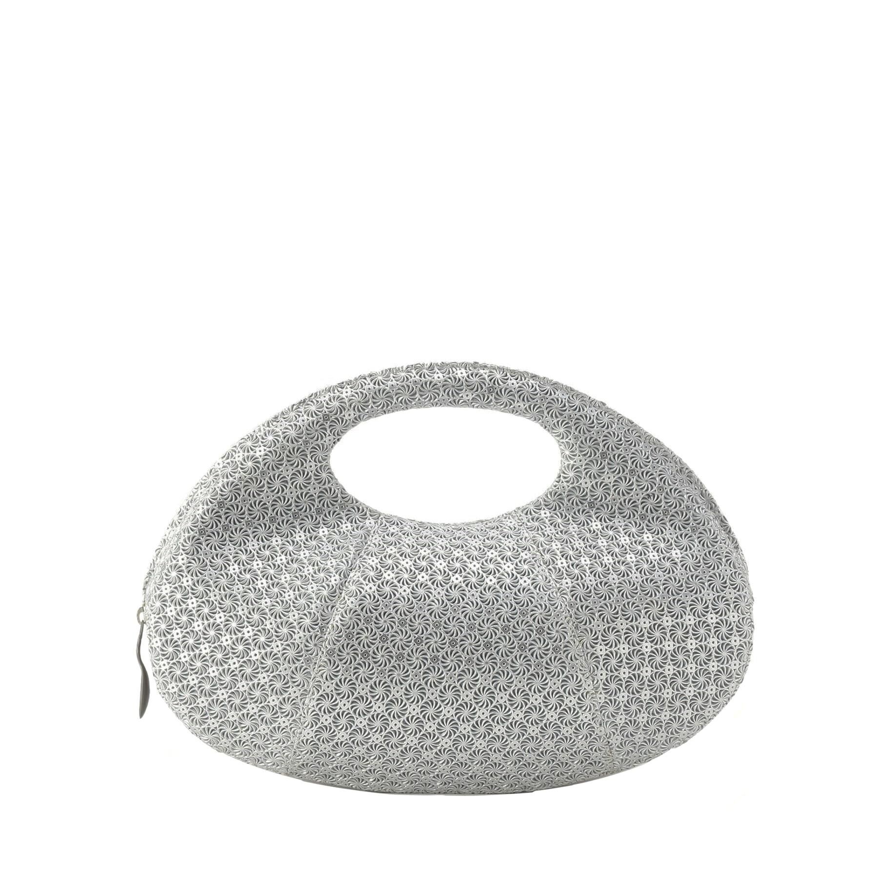 HIROKO HAYASHI「GIRASOLE（ジラソーレ）クロワッサンバッグL」|ハンドバッグ|シルバー(152)