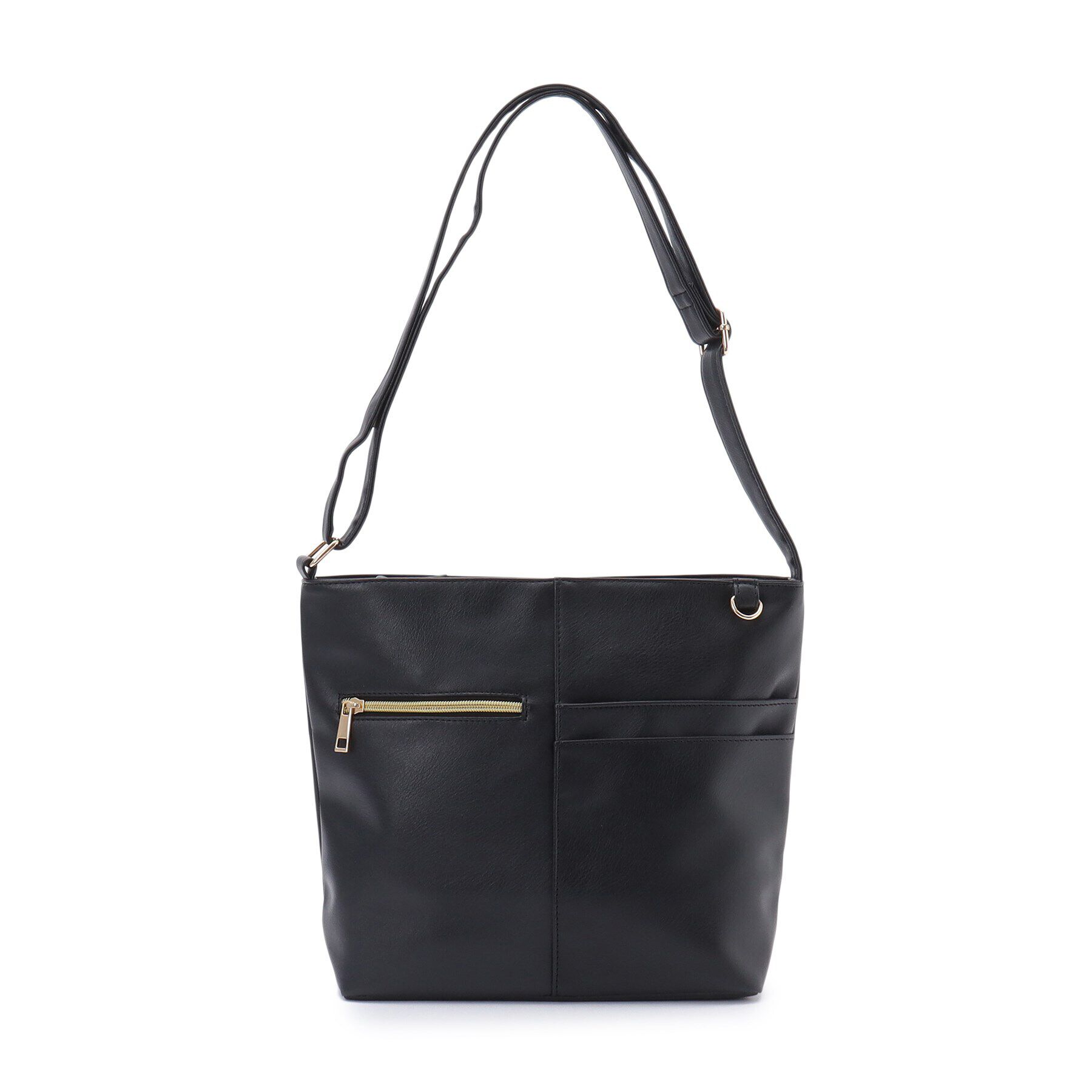 SHOO･LA･RUE「プレゼントにも フロント切り替えショルダーバッグ」|ショルダー・メッセンジャー|ブラック(019)