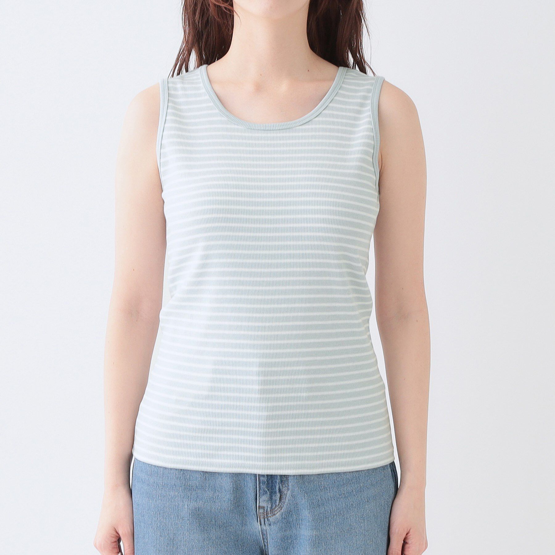 SHOO･LA･RUE「【洗える/S-LL】色違いで揃えたい テレコリブタンクトップ」|キャミソール|