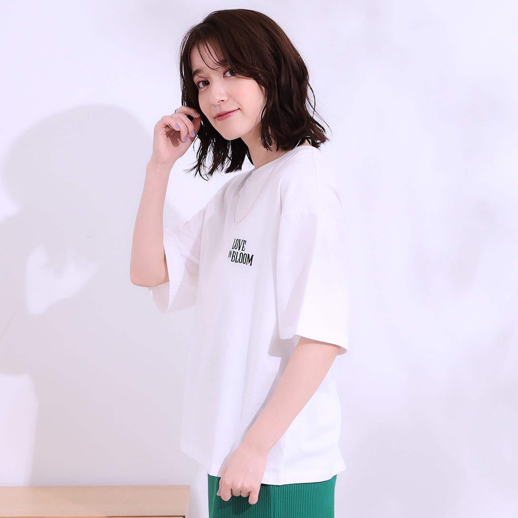 SHOO･LA･RUE「【選べる4柄】コットンプリントロゴTシャツ」|Tシャツ・カットソー|