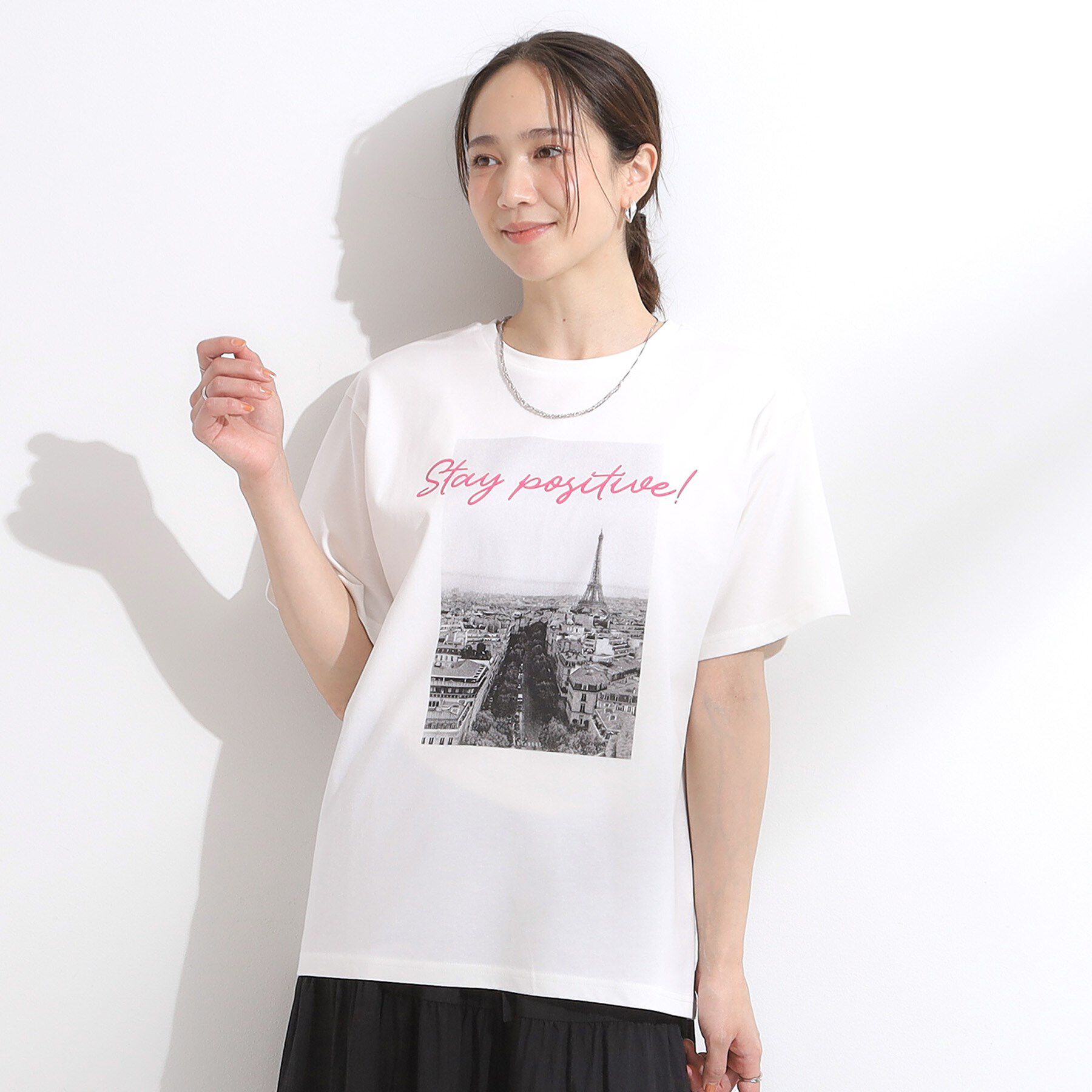 SHOO･LA･RUE「【洗える/S-LL/ひんやり/UV】選べる6柄 プリントTシャツ」|Tシャツ・カットソー|