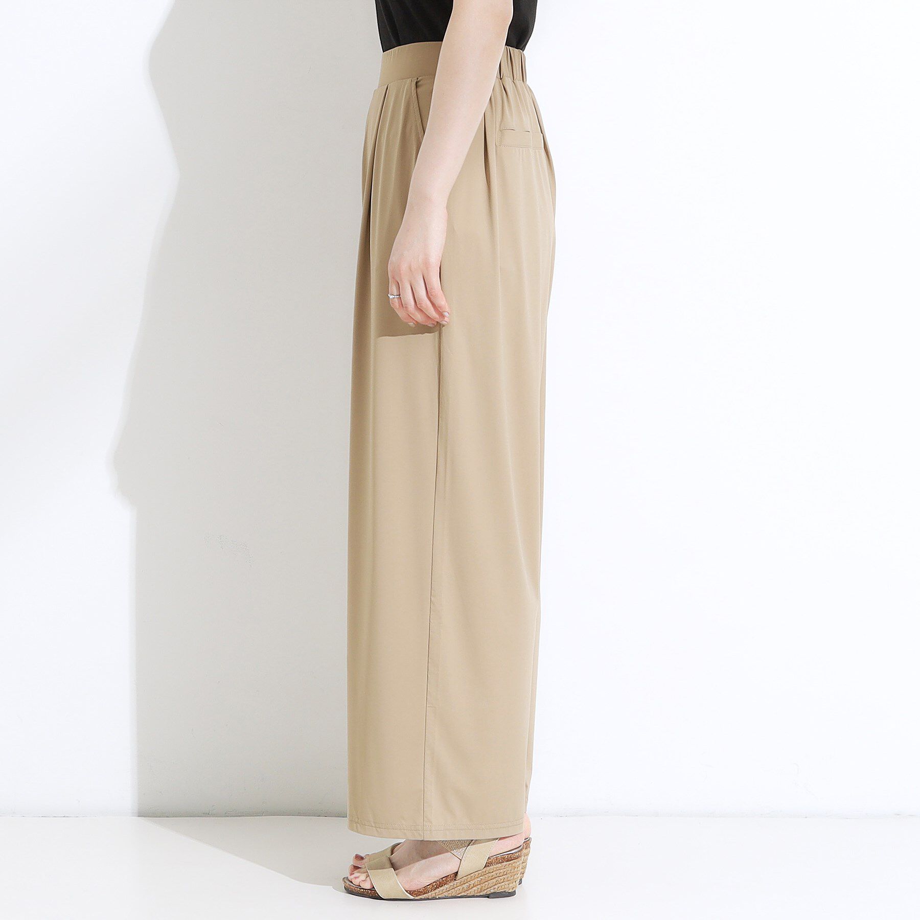 SHOO･LA･RUE「【S-LL/ひんやり/UV】リラクシーな穿き心地 エアリーワイドパンツ」|その他|