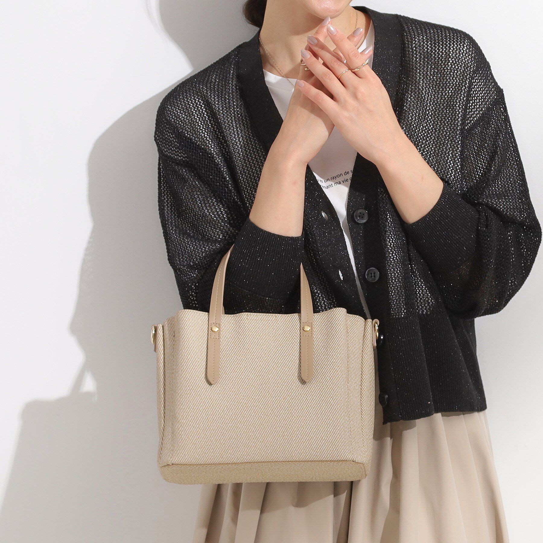 SHOO･LA･RUE「【2WAY】キャンバス風合皮トート」|トートバッグ|