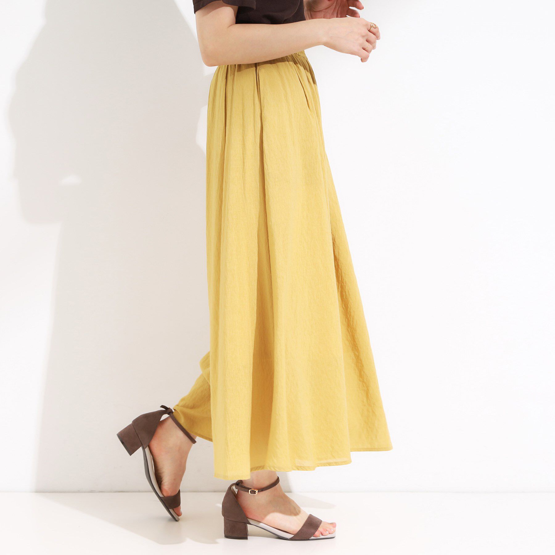 SHOO･LA･RUE「【S-LL/裏地ひんやり】エアリーで涼やか 大人のシアースカーチョ」|その他|