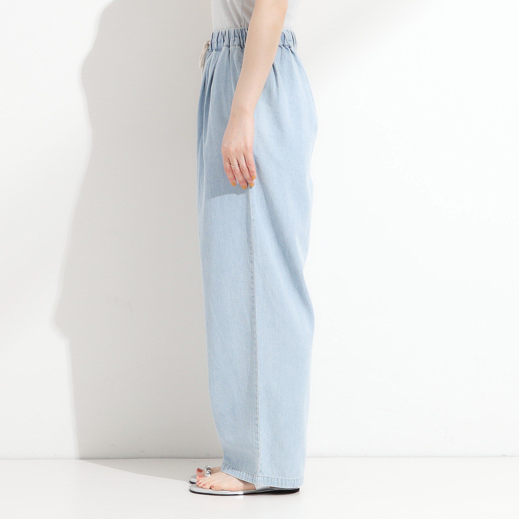 SHOO･LA･RUE「暑い夏も軽やかに デニムイージーワイドパンツ」|その他|