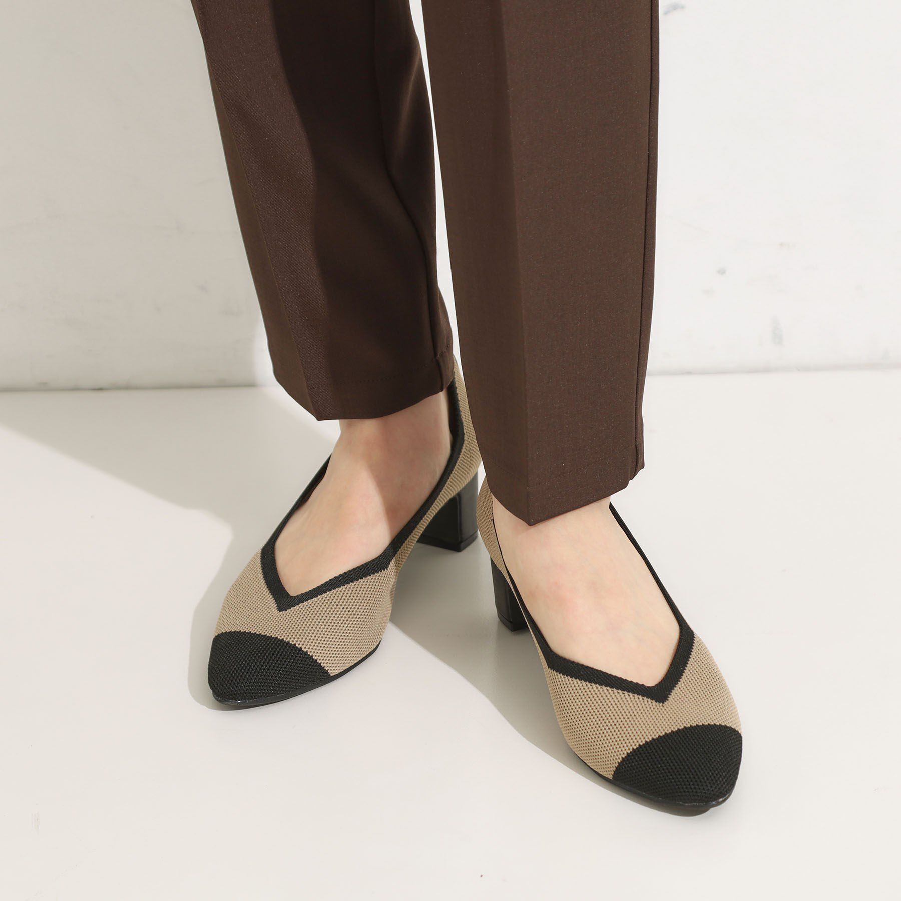 SHOO･LA･RUE「ニットヒールパンプス」|パンプス|