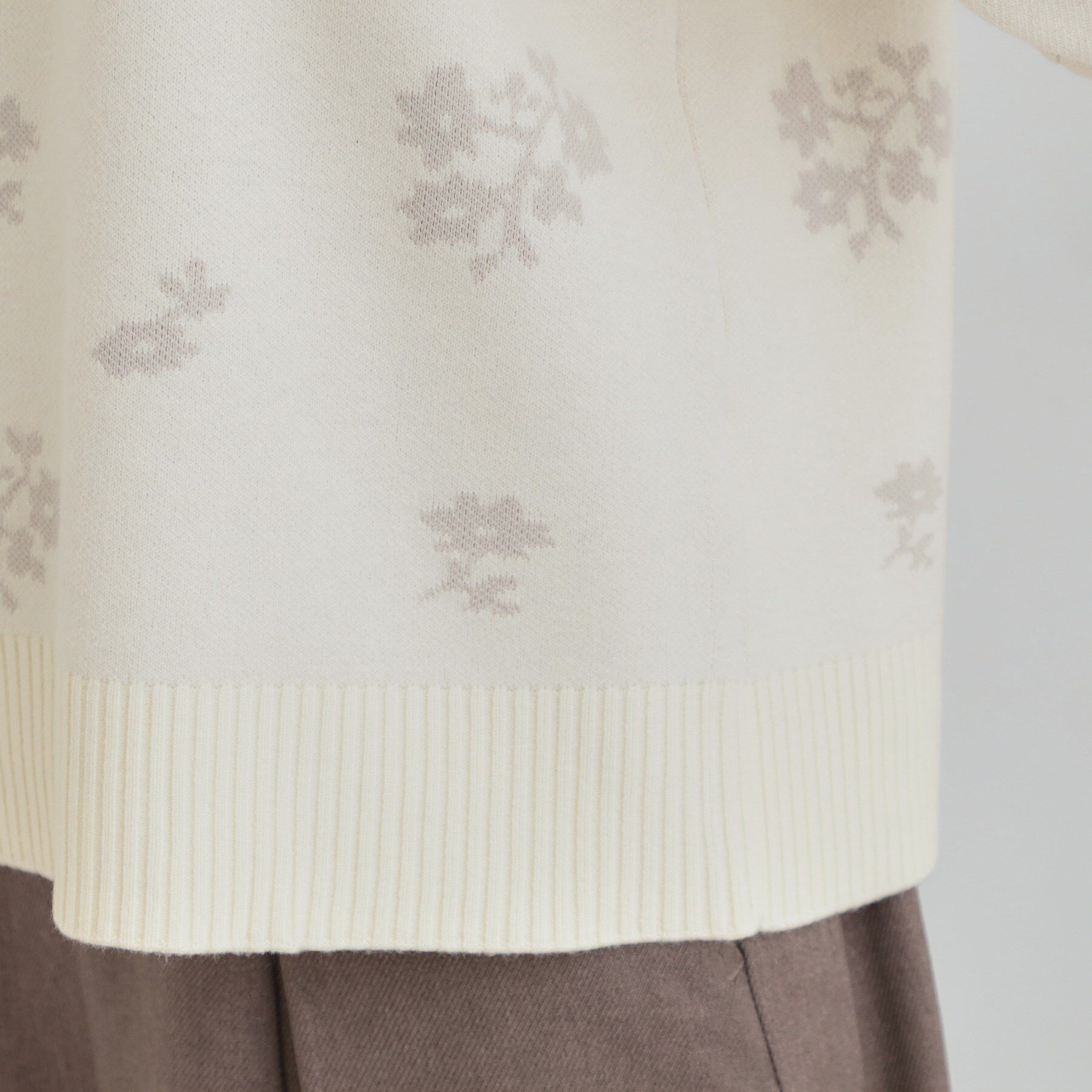 SHOO･LA･RUE「【S-LL】大人上品な レトロフラワーニット」|ニット・セーター|