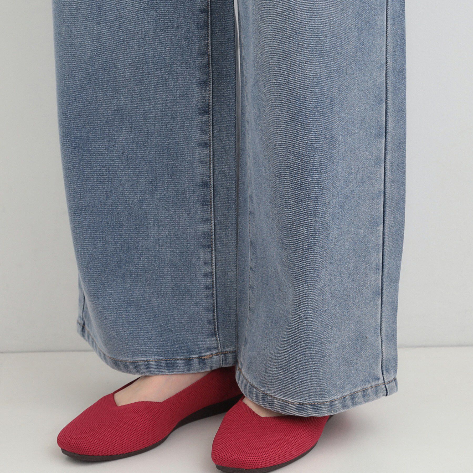 SHOO･LA･RUE「【SHOO WARM】あったか裏微起毛デニムワイドパンツ」|デニム|