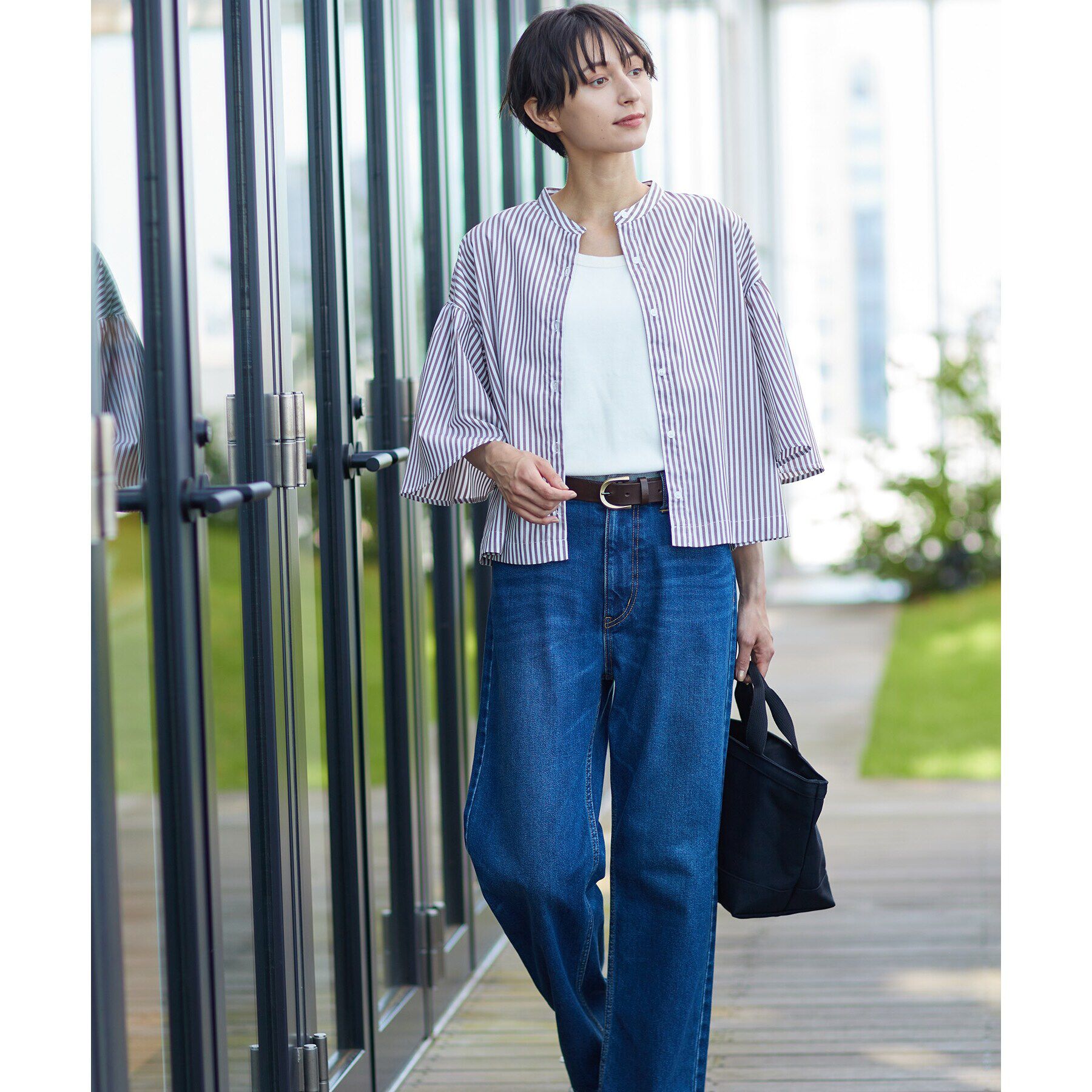 Dessin「【洗える】フレアスリーブブラウス（XS～L）」|シャツ・ブラウス|