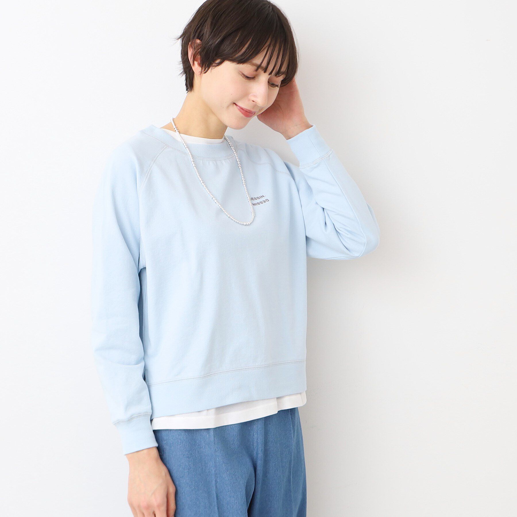 Dessin「【洗える】クロップド丈ロゴカットソー（S～L）」|Tシャツ・カットソー|