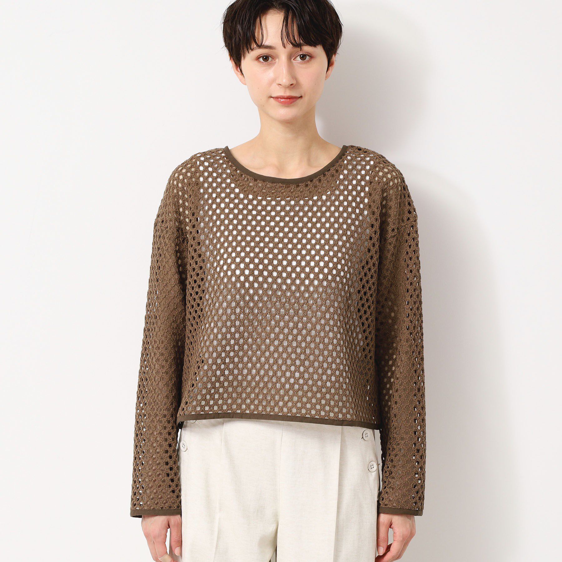 Dessin「【2WAY・セットアップ可能・洗える】メッシュレース」|カーディガン|