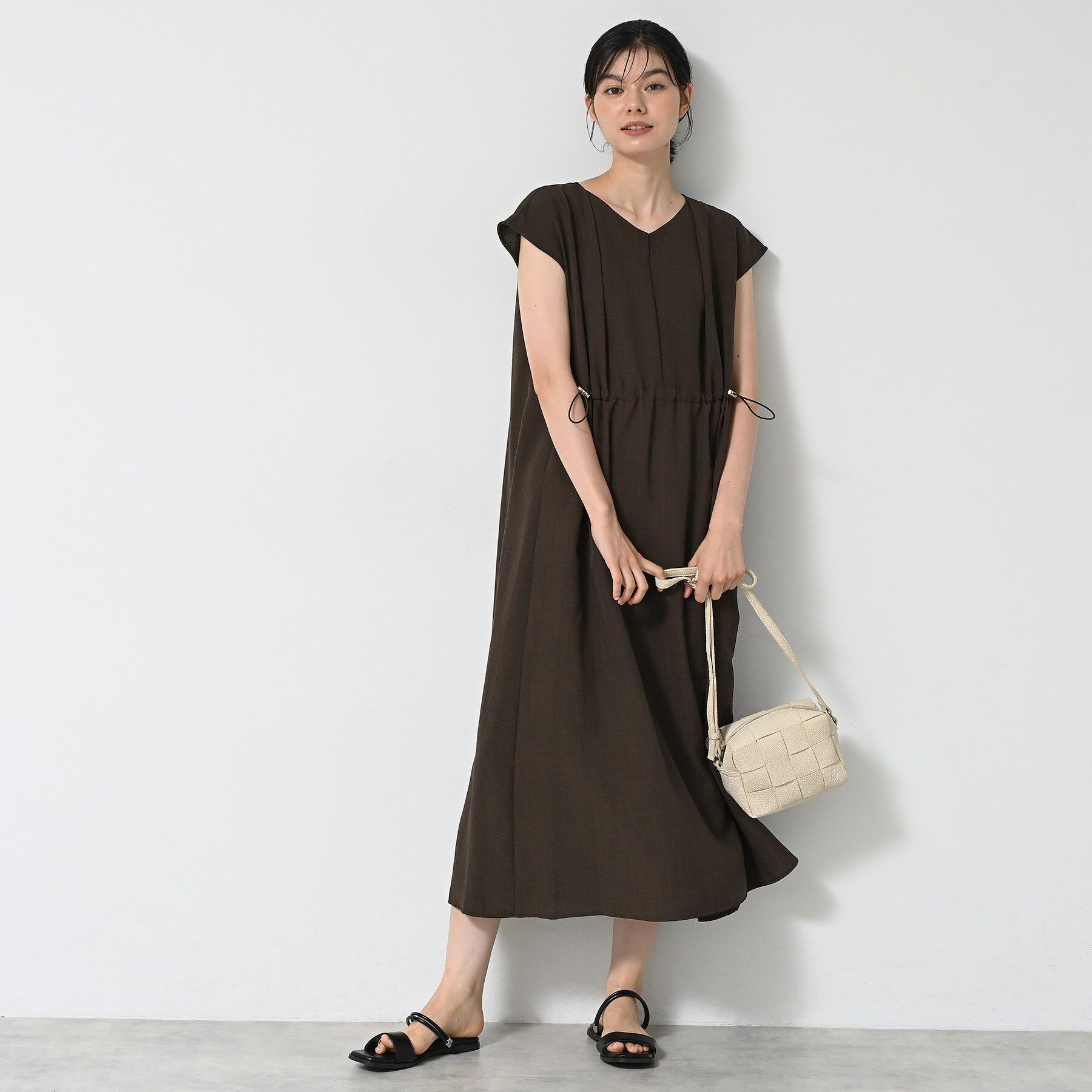 Dessin「【洗える】ウエストドロストリングワンピース」|ワンピース|